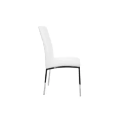 Chaises blanc et acier chromé (lot de 2) simea