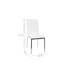 Chaises blanc et acier chromé (lot de 2) simea