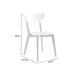Chaises blanc et bois clair (lot de 2) leena