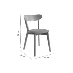 Chaises bois foncé chêne et tissu effet velours jaune moutarde (lot de 2) dove