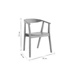 Chaises en bois clair (lot de 2) bahia