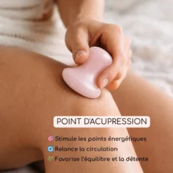 Champi gua sha en quartz rose