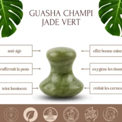 Champi gua sha masseur visage jade vert