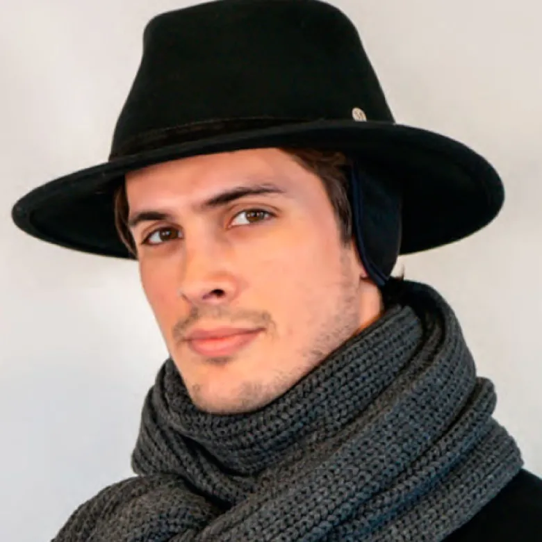 Chapeau laine avec cache-oreilles 58