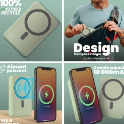 Chargeur magnétique nomade 10 000mAh
