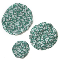 3 charlottes de bol en coton bio vert