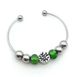 Charms perles verre vert