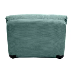 Chauffeuse 1 place convertible en tissu velours côtelé vert céladon spencer