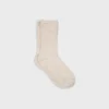 Chaussettes en laine femme beige