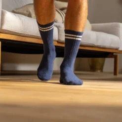 Chaussettes retro bleu