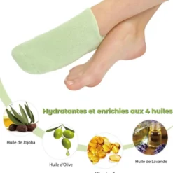 Chaussettes spa hydratantes vertes