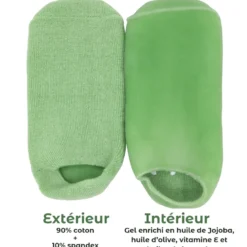 Chaussettes spa hydratantes vertes