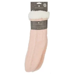 Chaussettes tricot taille unique rose