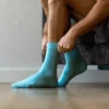 Chaussettes unies azurin