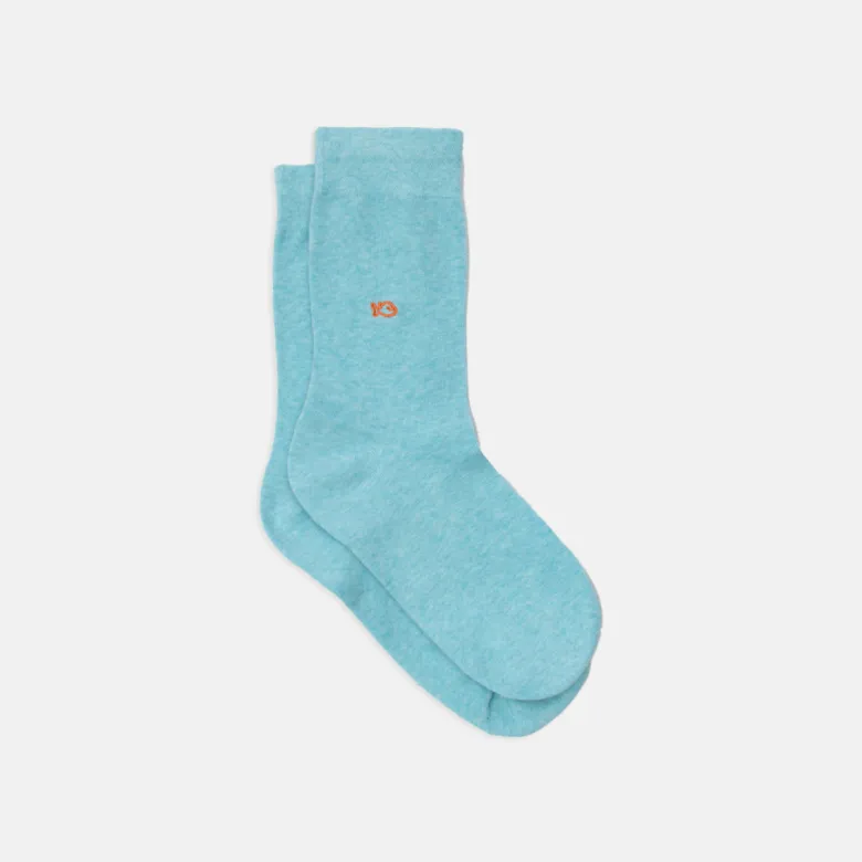 Chaussettes unies azurin