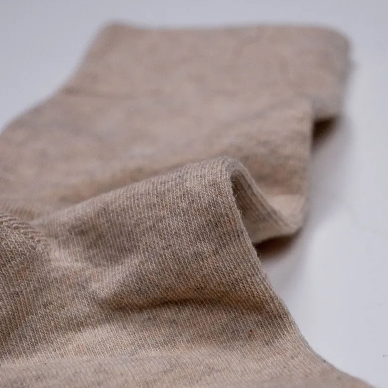 Chaussettes unies beige