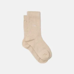 Chaussettes unies beige