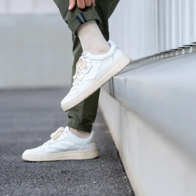 Chaussettes unies beige