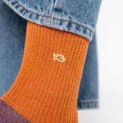 Chaussettes vintage brique