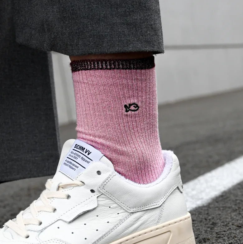 Chaussettes vintage rose