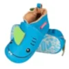 Chaussons bébé cuir souple - bleu 16