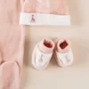 Chaussons bébé rose 1