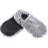 Chaussons chauffants gris paillettes