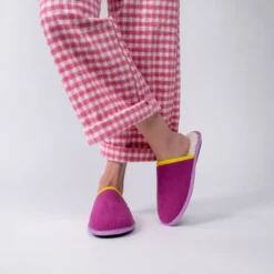Chaussons en velours rose t36-37