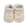Chaussons naissance - mini nous #f5f5dc