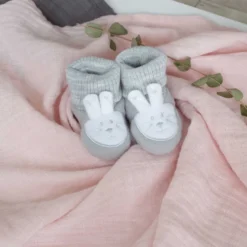 Chaussons naissance - petit lapin #d5d5d