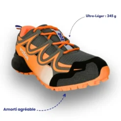 Chaussures de marche ultra-légères unisexe voxor go orange gris 42