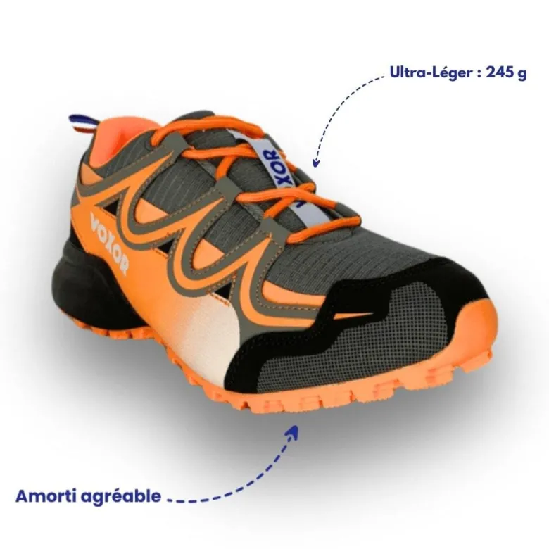 Chaussures de marche ultra-légères unisexe voxor go orange gris 42