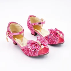 Chaussures de princesse à talon rose 33