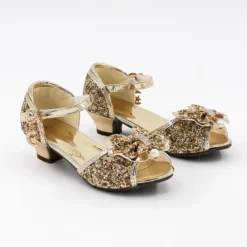 Chaussures de princesse à talon or 33