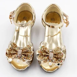 Chaussures de princesse à talon or 33