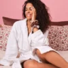 Chouchou 100% pure soie - le moyen - moka