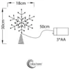 Cimier flocon de neige lumineux pour sapin de noël