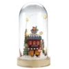 Cloche en verre led blanc chaud, 10 micro-led, déco de noël à poser
