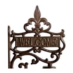 Cloche welcome fonte fonte marron -