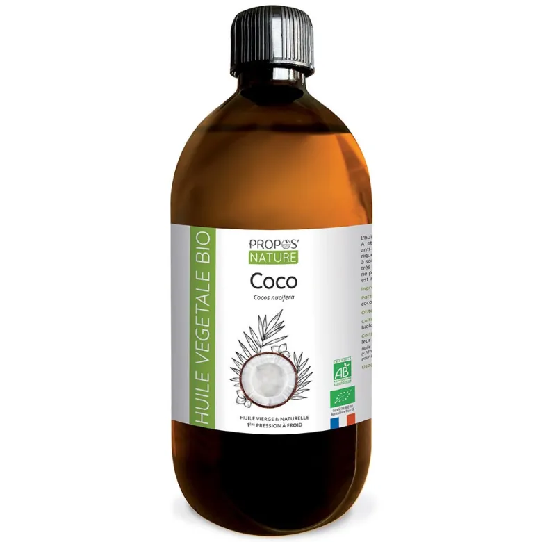 Coco bio - huile végétale contenance - eco-recharge 500 ml