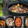 Cocotte en acier émaillé + livre de recette, roaster - 8l - graniteware