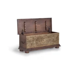Coffre bois marron - décoration