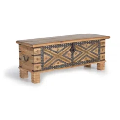 Coffre bois marron - décoration