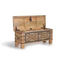 Coffre bois marron - décoration