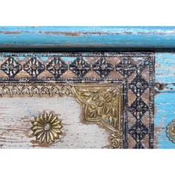 Coffre bronze bois multicolore -