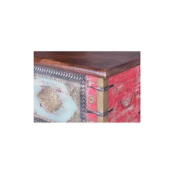 Coffre bronze bois multicolore -
