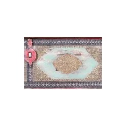 Coffre bronze bois multicolore -