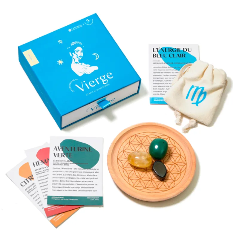 Coffret astro lithothérapie Vierge