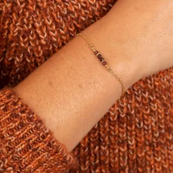 Coffret bijou grenat – collier et bracelet mini rêve en pierres naturelles