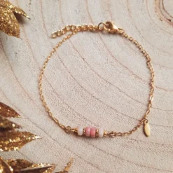 Coffret bijou rose – parure mini rêve en quartz fraise facetté